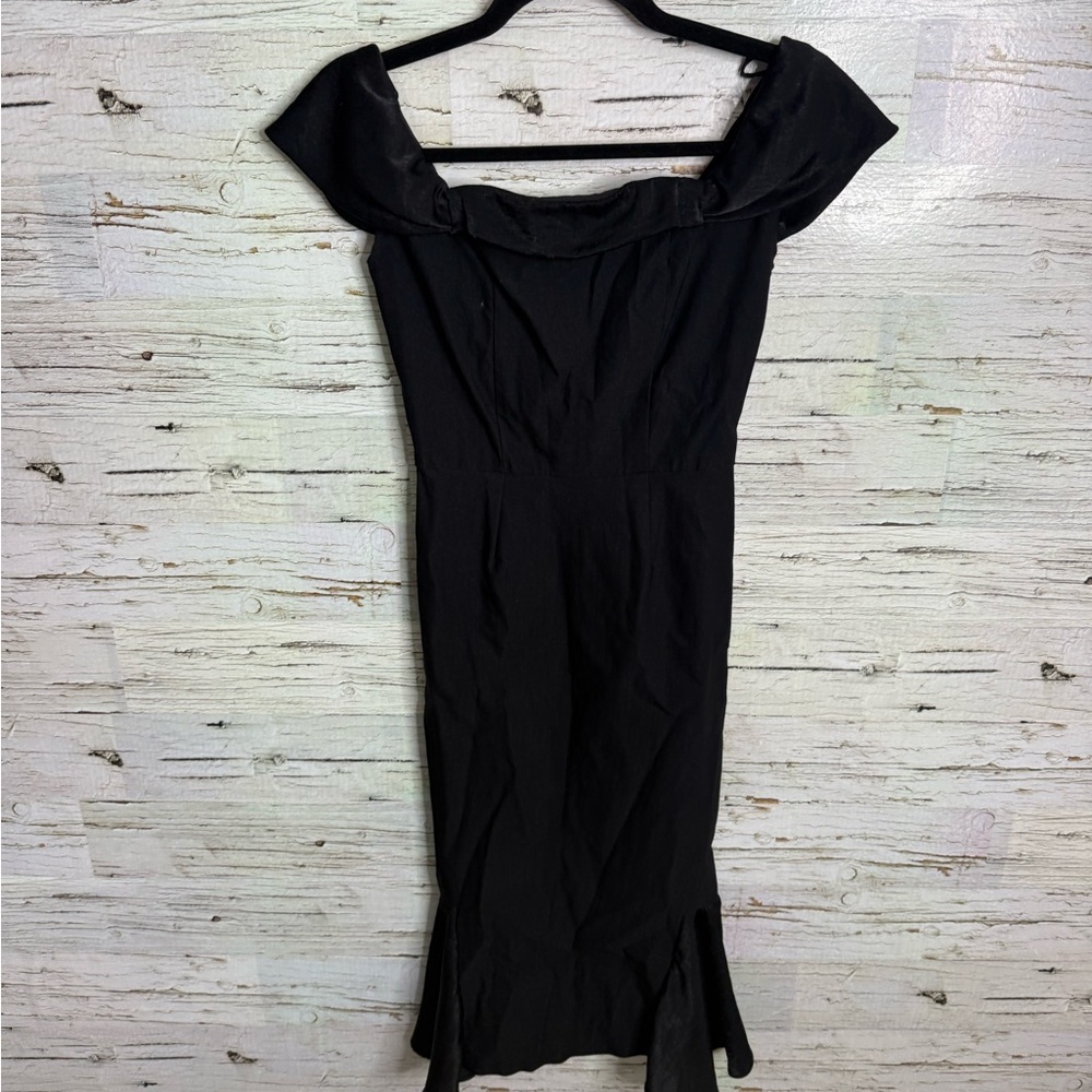 Stop Staring Black Dress Medium ruffle